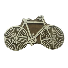 Block Print Stamp Bicycle big M 143