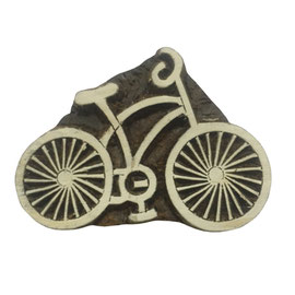 Block Print Stamp Bicycle small M 142