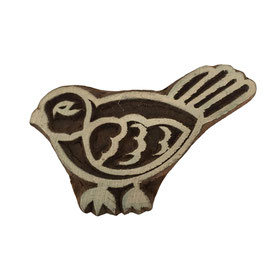 Block Print Stamp bird M 24 NEW