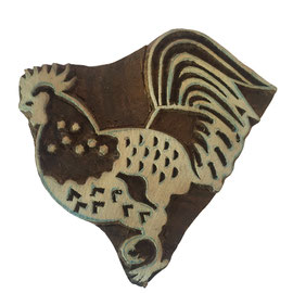 Block Print Stamp Chicken M 52 NEW