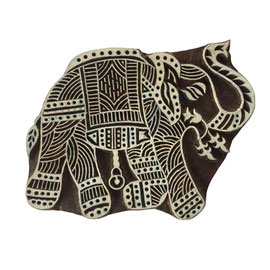 Block Print Stamp Elephant M 128