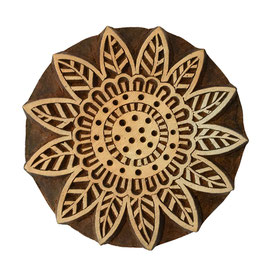 Block Print Stamp Fancy Flower M 107 NEW