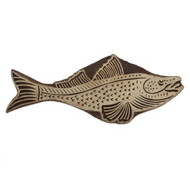 Block Print Stamp Fish M 41