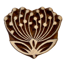 Block Print Stamp Flower Leaf M 208 NEW