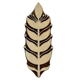 Block Print Stamp Flower Leaf M 210 NEW