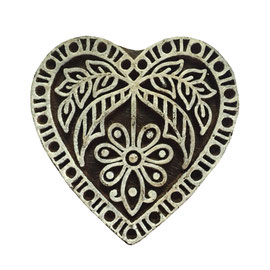 Block Print Stamp Heart No. 13