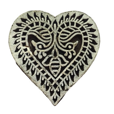 Block Print Stamp Heart No. 14