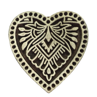 Block Print Stamp Heart No. 15
