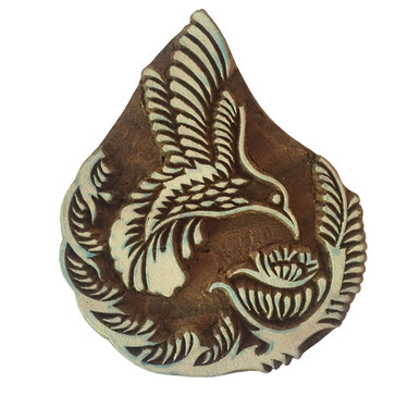 Block Print Stamp Kingfisher M 64 NEW