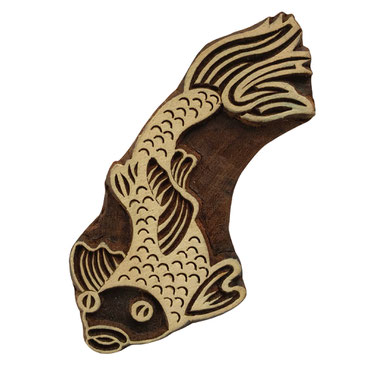 Block Print Stamp Koi M 122 NEW