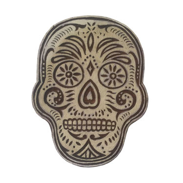 Block Print Stamp Skull M 49