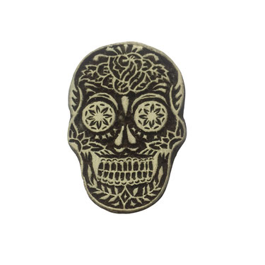 Block Print Stamp Skull M 150