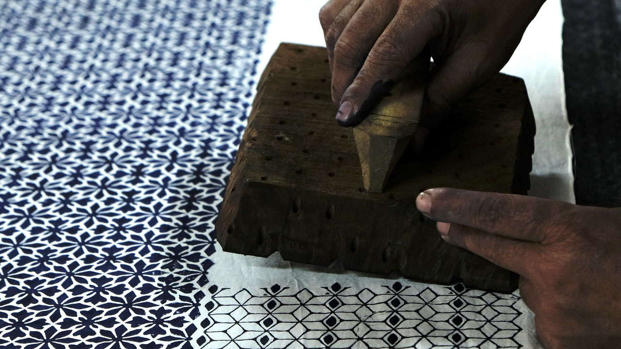 Indigo Dye & Resist Block Printing Workshop